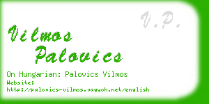 vilmos palovics business card